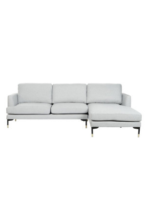 Chaise poilsio sofa DKD Home Decor Šviesiai pilka Metalinis 250 x 160 x 85 cm