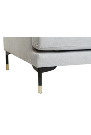 Chaise poilsio sofa DKD Home Decor Šviesiai pilka Metalinis 250 x 160 x 85 cm