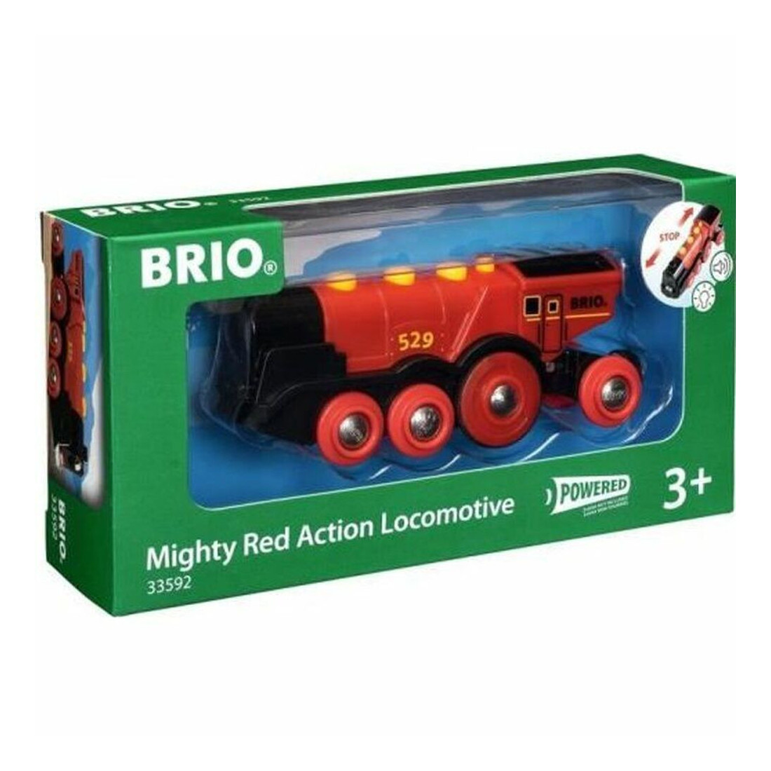 Traukinys Brio Powerful Red Stack Locomotive