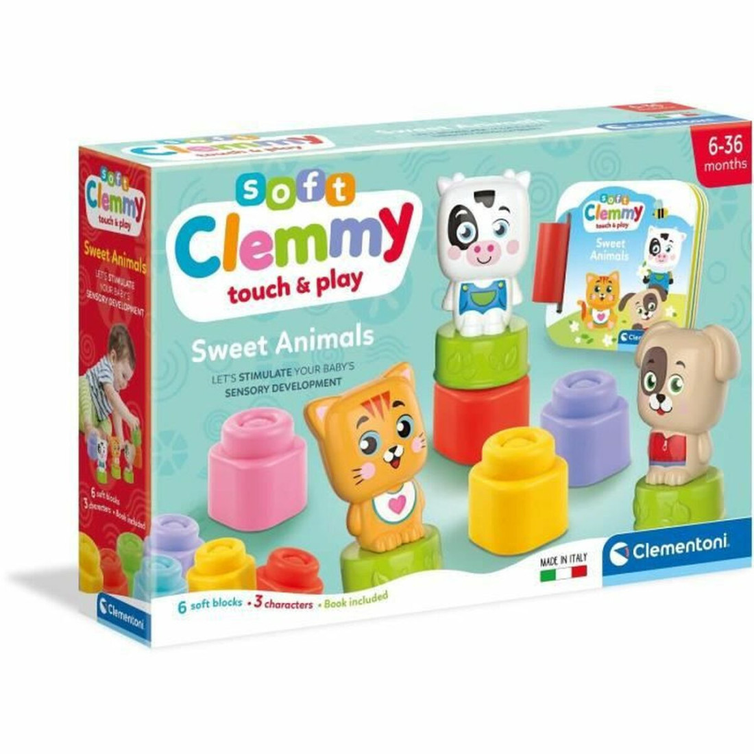 Statybos rinkinys Baby Born Cubes & animals Soft Clemmy (FR) Knyga 9 Dalys