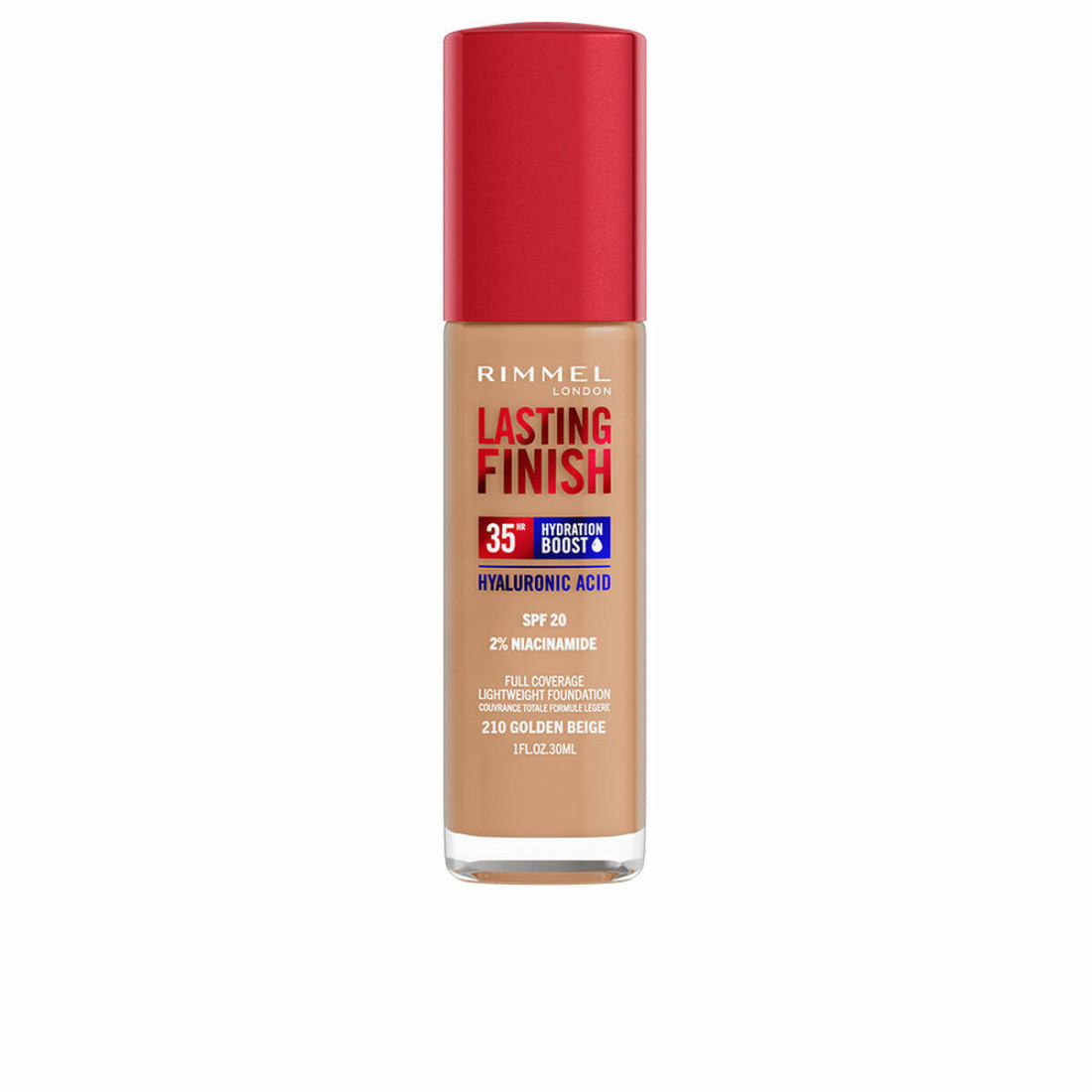 Kremas-makiažo pagrindas Rimmel London Lasting Finish Nº 210 Golden Beige Spf 20 30 ml