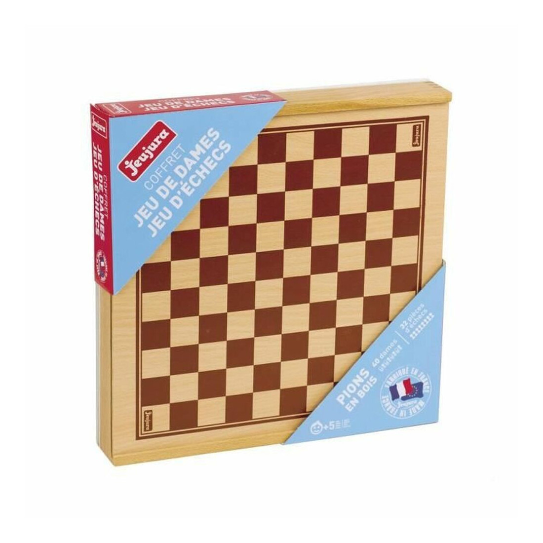 Stalo žaidimas Jeujura Checkers and Chess Box