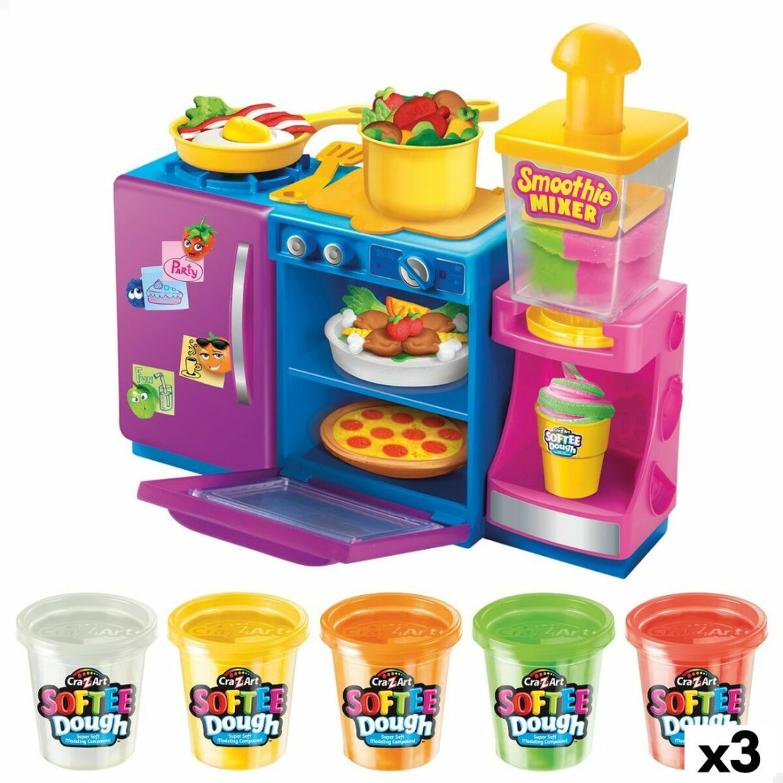 Žaidimas iš plastilino Softee Meal Time (3 vnt.)