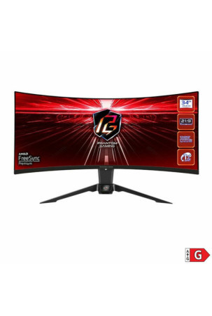 Monitorius ASRock PG34WQ15R2B 34" VA LCD Flicker free 50 / 60 Hz 165 Hz