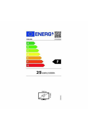 Monitorius Philips 271E1SCA/00 27" LED VA LCD Flicker free 75 Hz 50-60 Hz