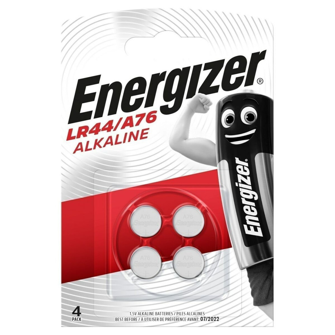 Baterijos Energizer LR44/A76 1,5 V (4 vnt.)