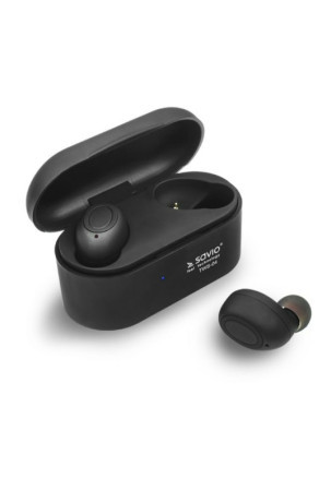 Bluetooth ausinės Savio TWS-04 Juoda Grafito