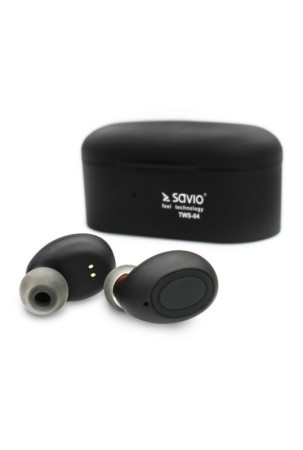 Bluetooth ausinės Savio TWS-04 Juoda Grafito