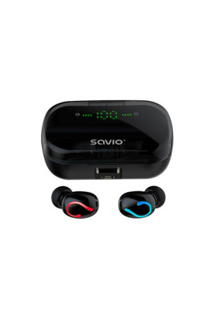 Bluetooth ausinės Savio TWS-06 Juoda