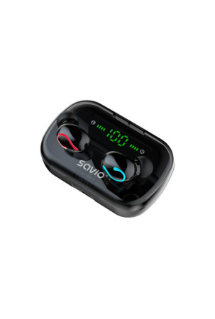 Bluetooth ausinės Savio TWS-06 Juoda