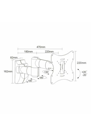 TV laikiklis MacLean MC-503 A S 23" 42" 30 Kg