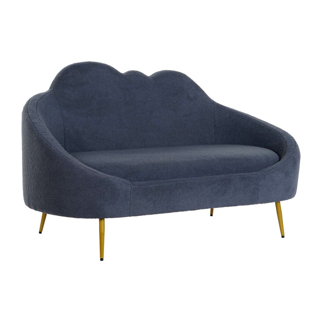 Sofa DKD Home Decor Mėlyna Auksinis Metalinis Debesys Scandi 155 x 75 x 92 cm