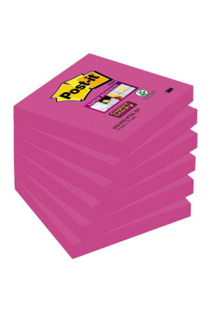 Lipnūs lapeliai Post-it Super Sticky Fuksija 6 Dalys 76 x 76 mm