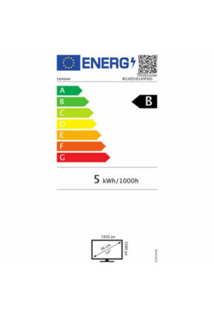 Monitorius Lenovo ThinkVision M14 14" LED IPS LCD 60 Hz