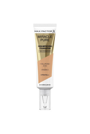 Kremas-makiažo pagrindas Max Factor Miracle Pure Nº 45 Warm almond Spf 30 30 ml