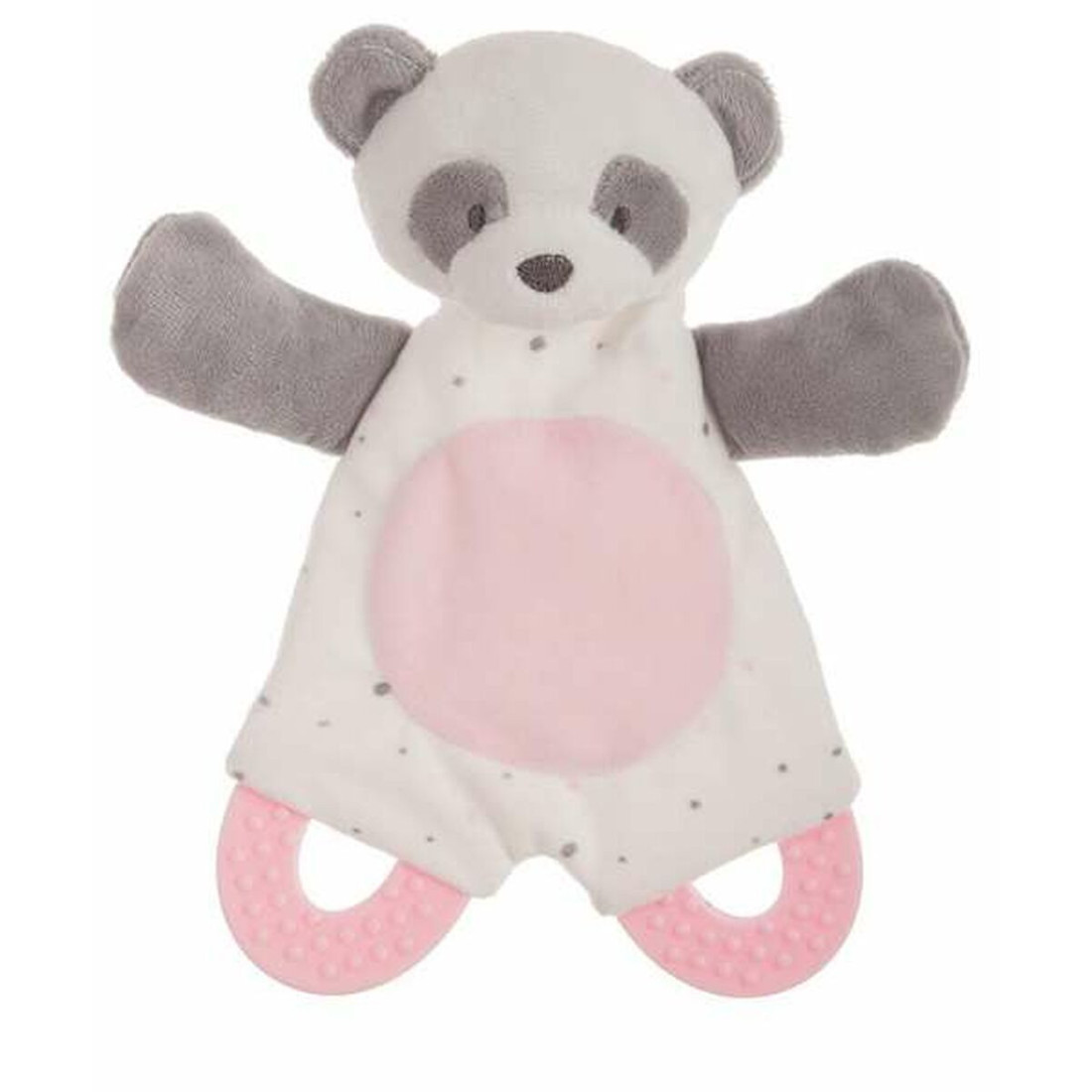 Doudou pliušinis žaislas Baby Rožinė 20 cm Kramtukas Panda