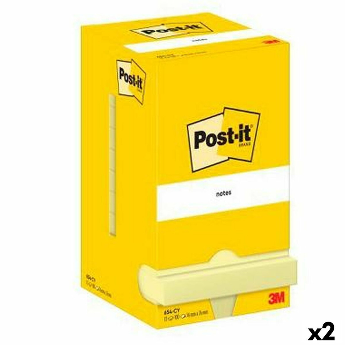 Lipnūs lapeliai Post-it 76 x 76 mm Geltona (2 vnt.)