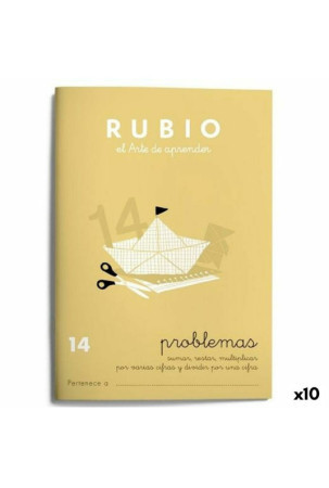 Matematikos pratybų sąsiuvinis Rubio Nº 14 A5 Ispanų 20 Paklodės (10 vnt.)