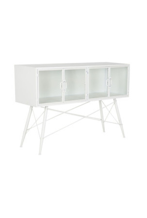 Console DKD Home Decor Balta Metalinis Stiklas 120 x 35 x 80 cm