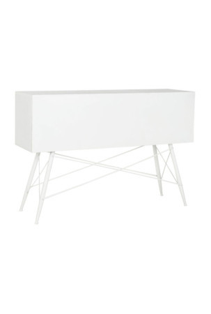 Console DKD Home Decor Balta Metalinis Stiklas 120 x 35 x 80 cm