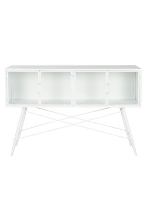 Console DKD Home Decor Balta Metalinis Stiklas 120 x 35 x 80 cm