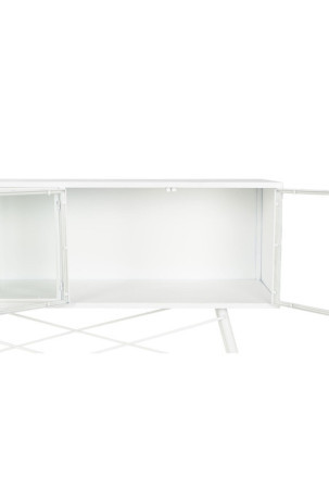 Console DKD Home Decor Balta Metalinis Stiklas 120 x 35 x 80 cm