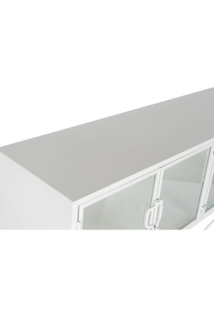 Console DKD Home Decor Balta Metalinis Stiklas 120 x 35 x 80 cm