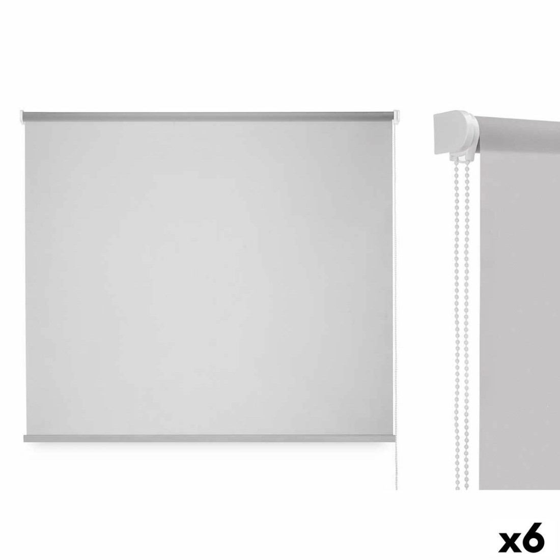 Roletai 150 x 180 cm Pilka Audinys Plastmasinis (6 vnt.)