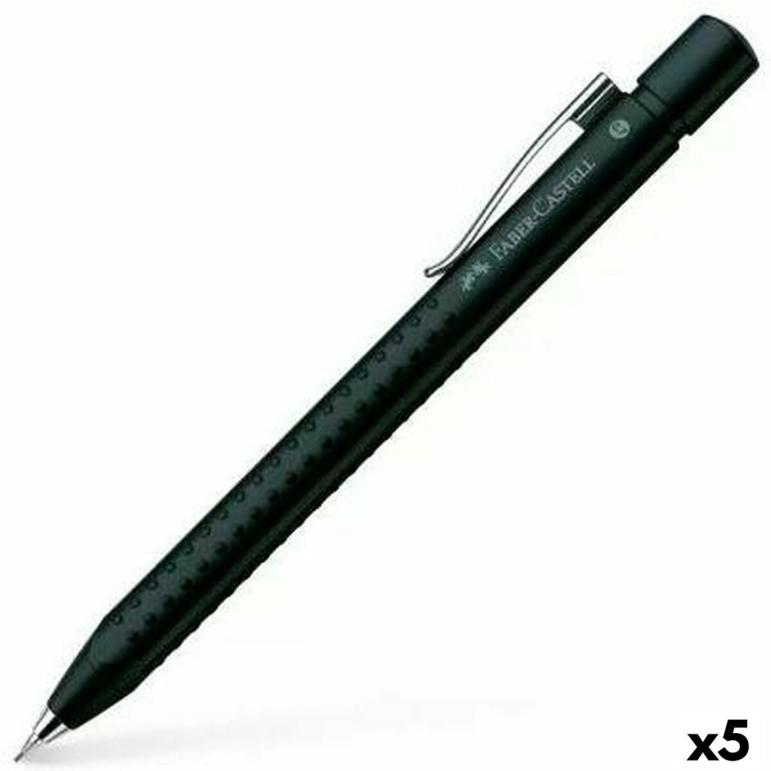 Pieštuko laikiklis Faber-Castell Grip 2011 Juoda 0,7 mm (5 vnt.)