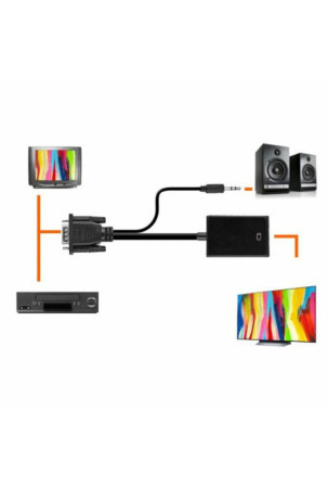 Srovės adapteris PcCom HDMI VGA