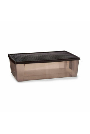 Sandėliavimo dėžutė su dangteliu Stefanplast Elegance Ruda Plastmasinis 30 L 38,5 x 17 x 59,5 cm (6 vnt.)