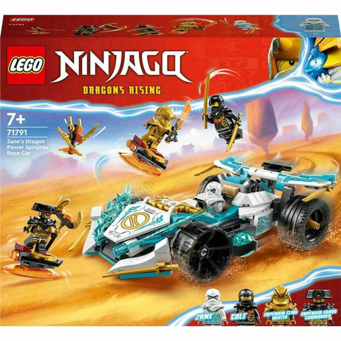 Statybos rinkinys Lego Ninjago 71791 The Spinjitzu racing car: the power of the Zane Dragon Spalvotas