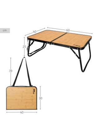 Sulankstomas stalas Aktive Stovyklavietė Bambukas 60 x 25 x 40 cm (4 vnt.)