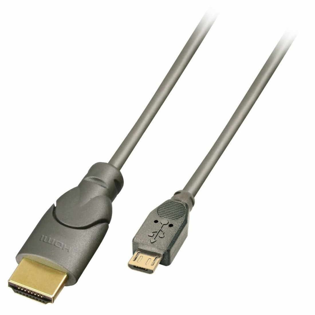 Kabelis USB į mikro USB LINDY 41567 Antracito 2 m