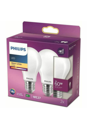 LED lemputė Philips Classic Standard 60 W Balta E E27 (2700 K) (2 vnt.)