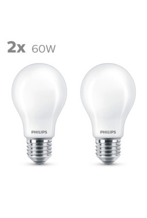 LED lemputė Philips Classic Standard 60 W Balta E E27 (2700 K) (2 vnt.)