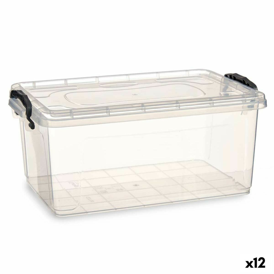 Sandėliavimo dėžutė su dangteliu Skaidrus Plastmasinis 13,7 L 27,5 x 18 x 42,5 cm (12 vnt.)