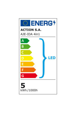 stalinė lempa Activejet AJE-IDA 4in1 Balta 80 Metalinis Plastmasinis 150 Lm 5 W