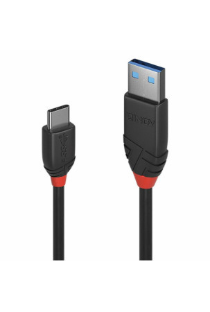 USB A - USB C kabelis LINDY 36916 Juoda 1 m