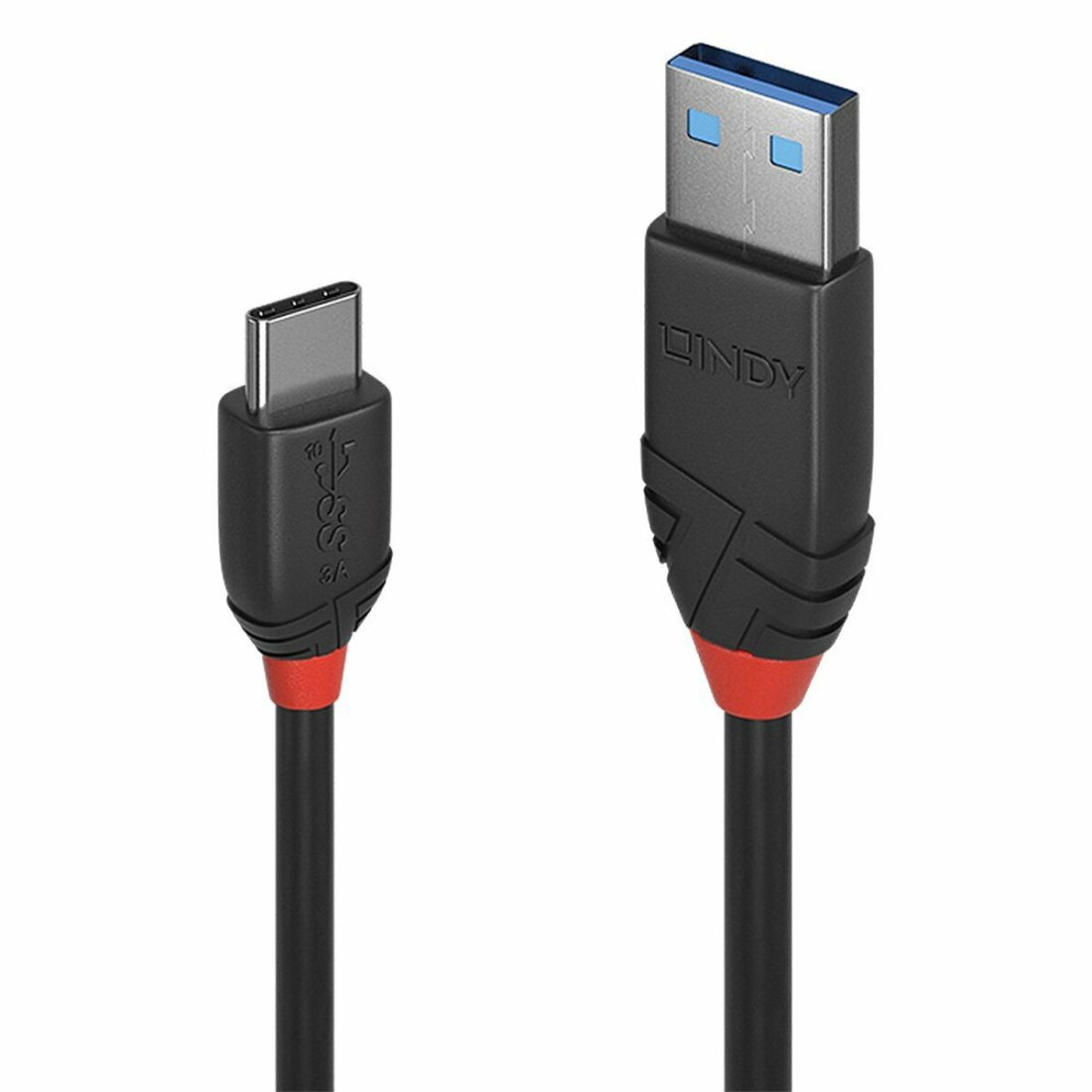 USB A - USB C kabelis LINDY 36916 Juoda 1 m