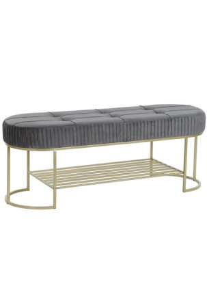 Taburetė DKD Home Decor Pilka Auksinis Metalinis 120 x 40 x 45 cm