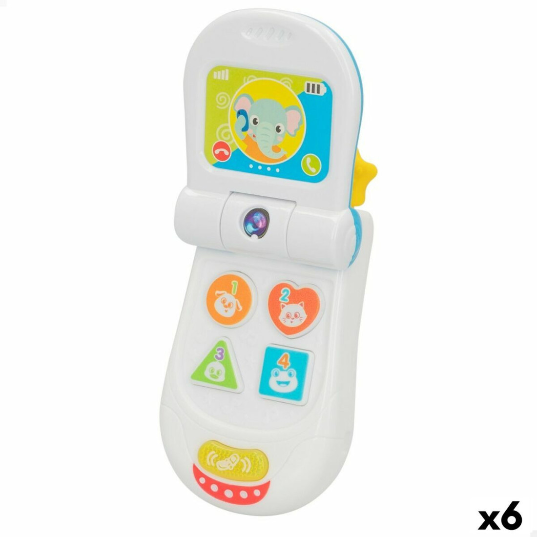 Žaislinis telefonas Winfun 7 x 13,5 x 4,1 cm (6 vnt.)