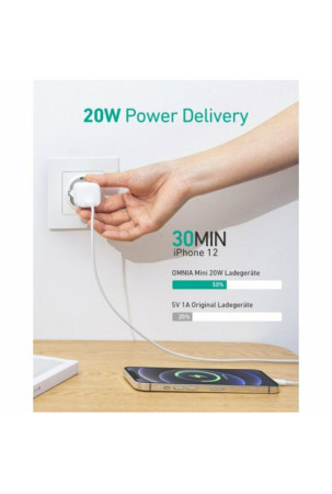 Sieninis įkroviklis Aukey Omnia Mini Balta 20 W