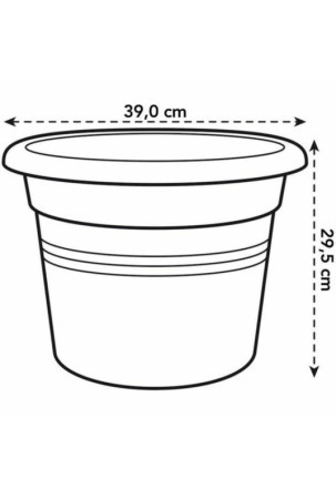 Stiklainis Elho  Apskritas Žalia Plastmasinis Ø 40 cm