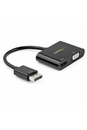 Display Port - HDMI/VGA adapteris Startech DP2VGAHD20 Juoda 4K Ultra HD