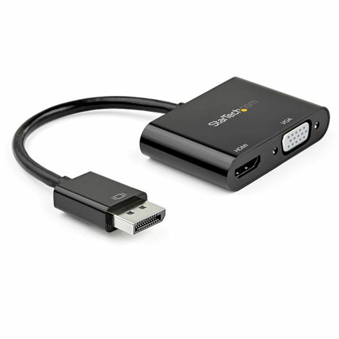 Display Port - HDMI/VGA adapteris Startech DP2VGAHD20 Juoda 4K Ultra HD