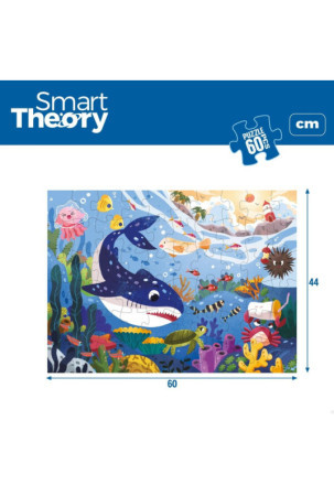 Vaikiška puzlė Colorbaby Sea Animals 60 Dalys 60 x 44 cm (6 vnt.)