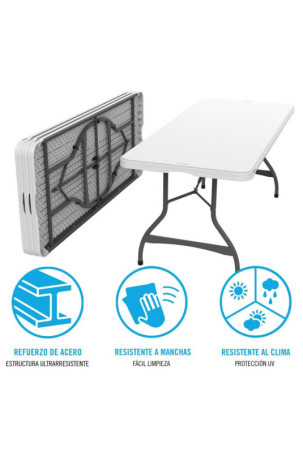 Sulankstomas stalas Lifetime Balta Plienas Plastmasinis 182 x 73,5 x 76 cm