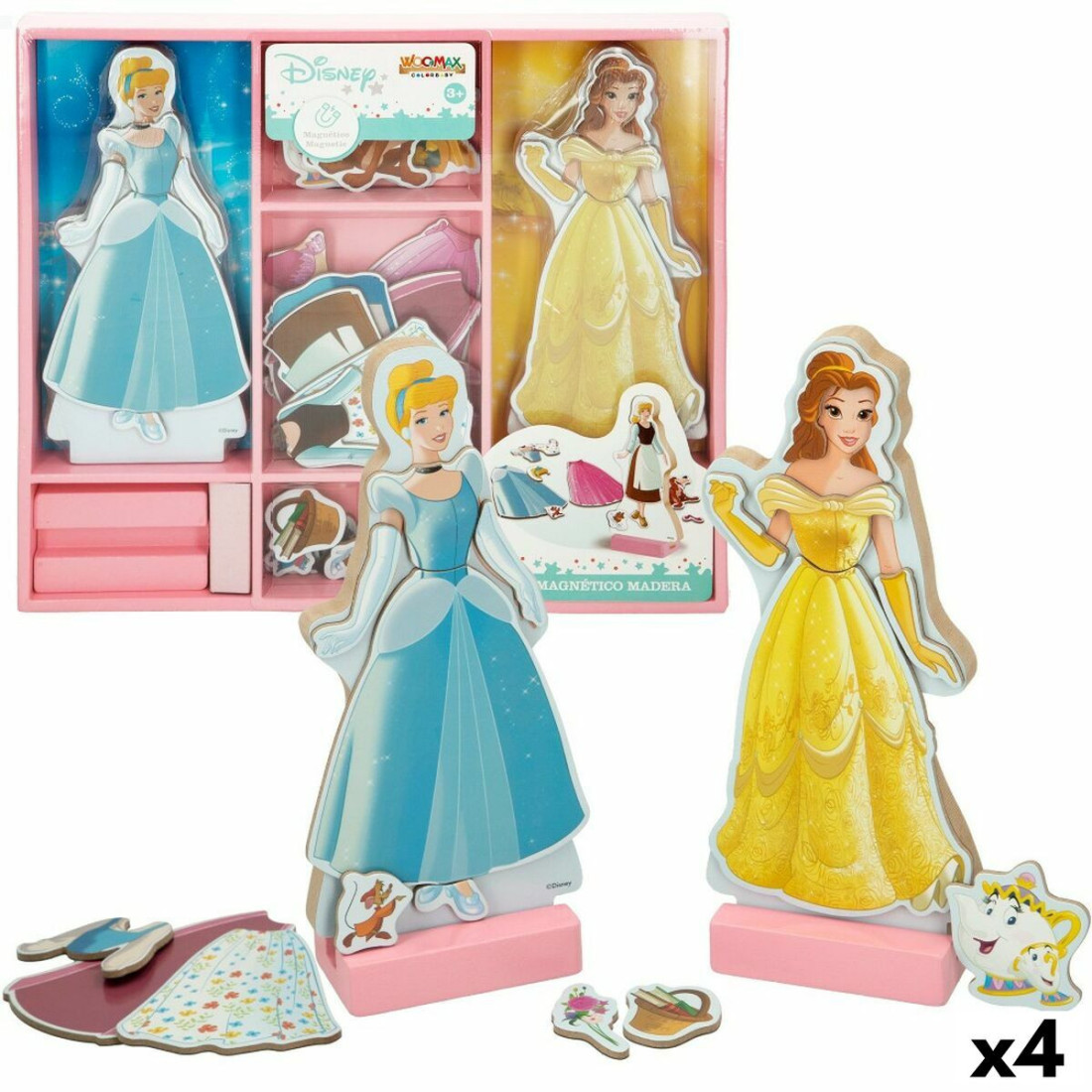 Statulėlės Disney Princess 45 Dalys 4 vnt. 9 x 20,5 x 1,2 cm