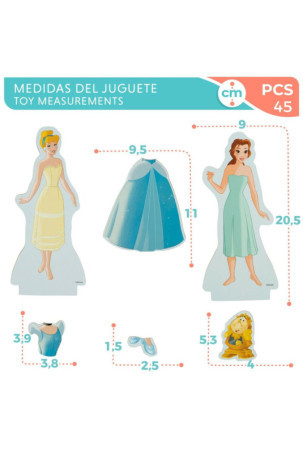 Statulėlės Disney Princess 45 Dalys 4 vnt. 9 x 20,5 x 1,2 cm